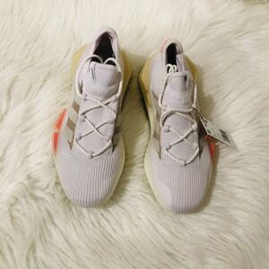 Adidas NMD_S1 W White Orange Tan Primeknit Sneakers HQ4465 Womens 7.5 NEW